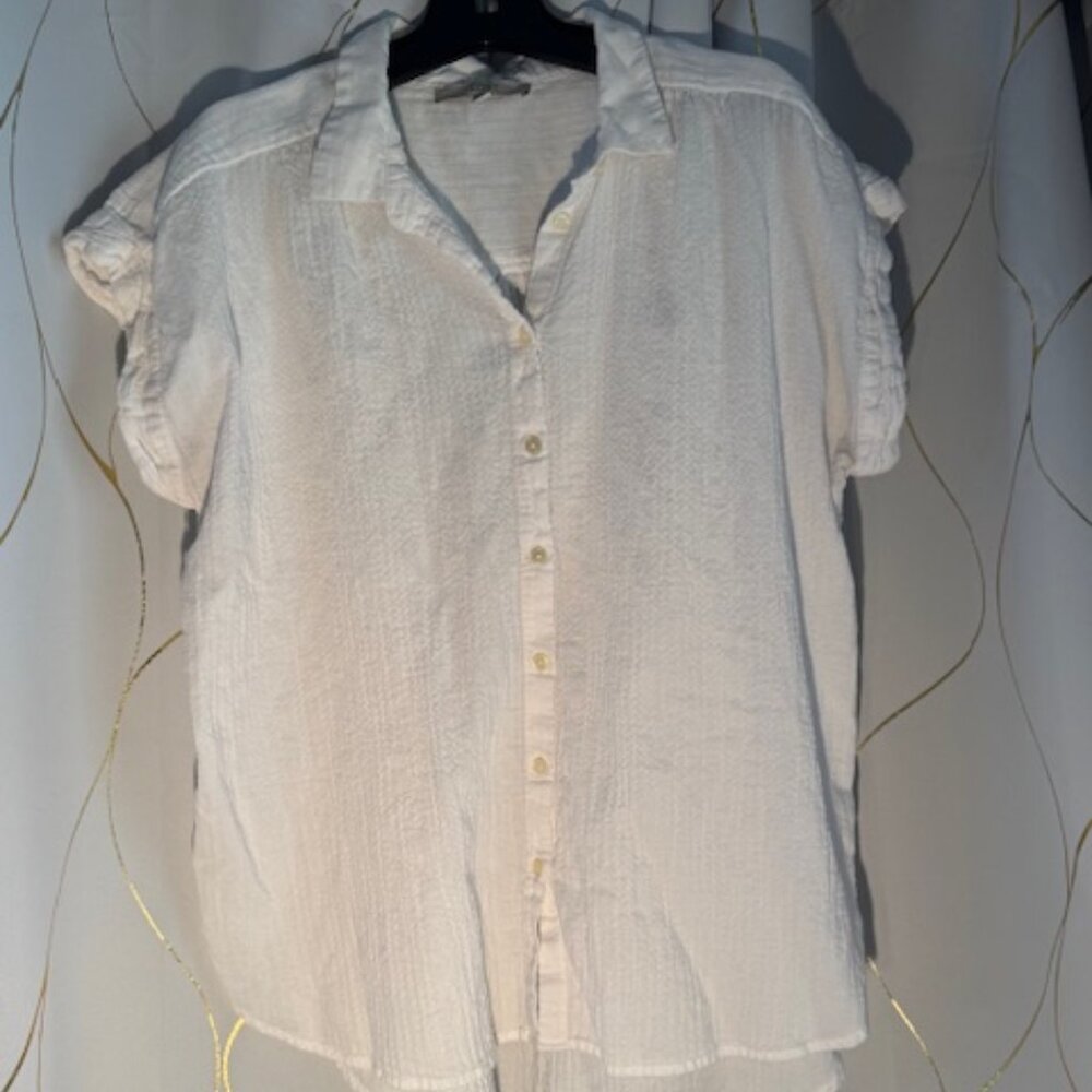 LOFT White Button-Up Blouse – Size XL